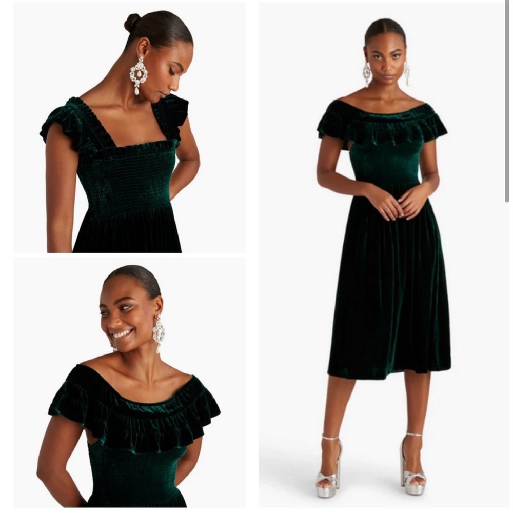 The Nap Dress - Akilah emerald velvet